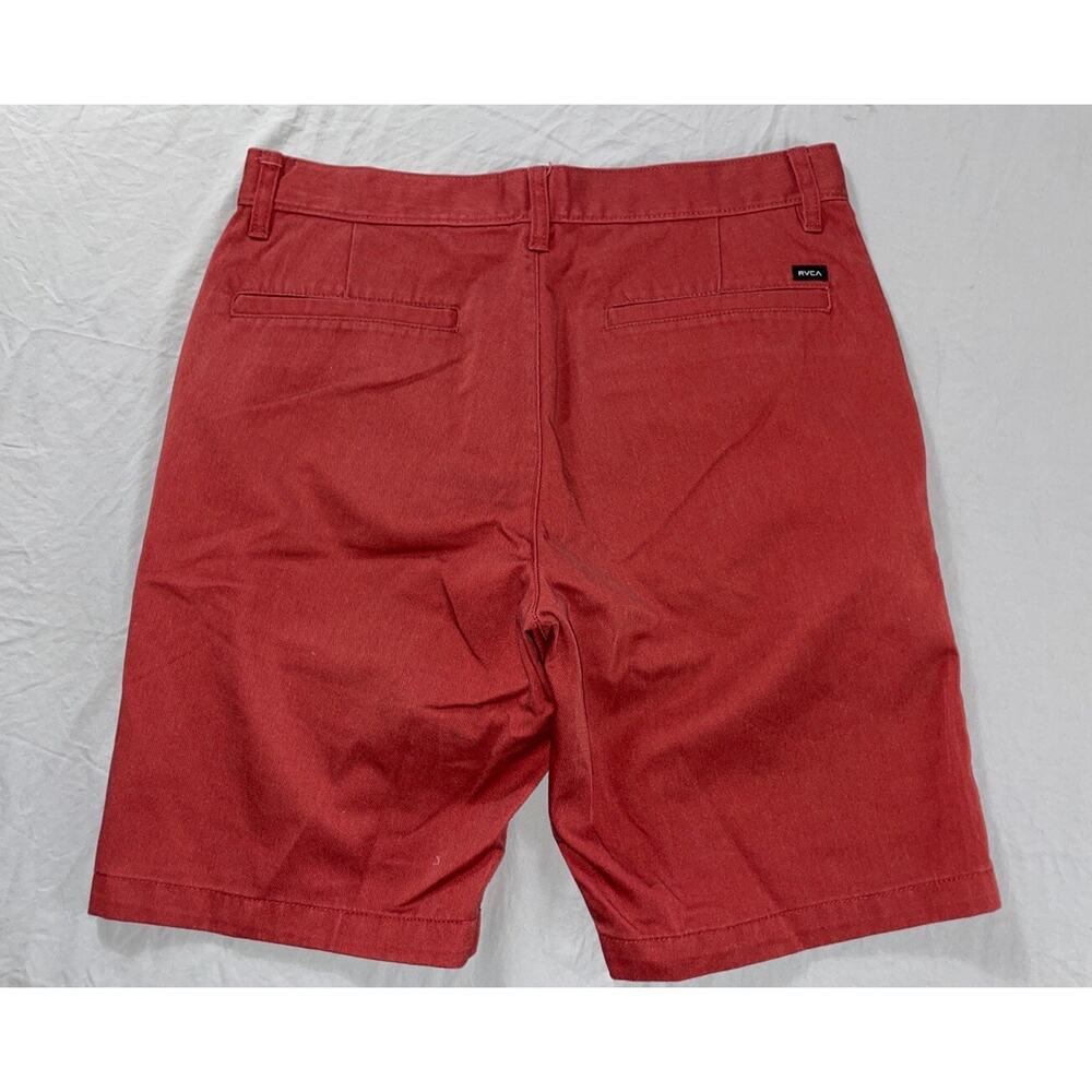 RVCA Flat Front 'The Week-End Chino' Shorts. Red, Men's Size 31. EUC!! - Picture 4 of 5